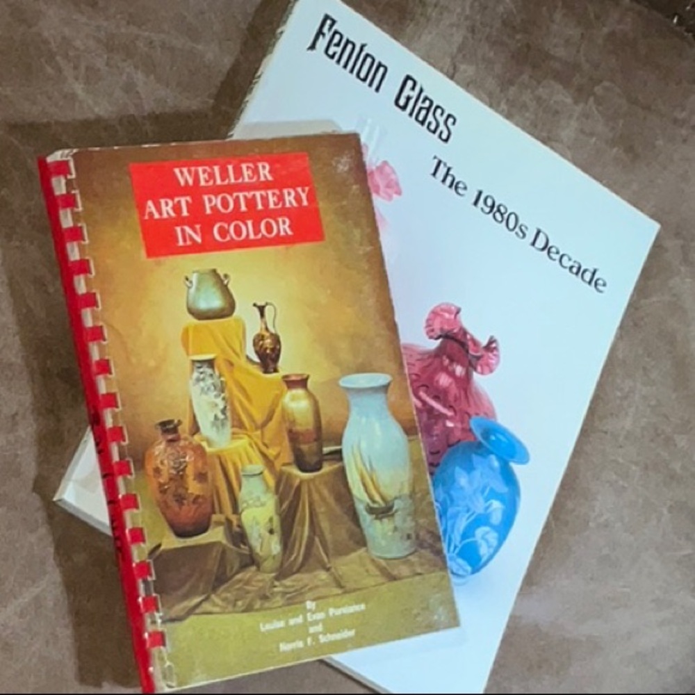 Weller Pottery 1971 & Fenton Glass The 1980s Decade 1996 Vintage Soft Back Books